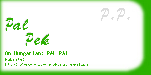 pal pek business card